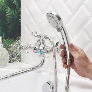 Смеситель для ванны с душем BOOU BA5333-3-B723-C018 хром